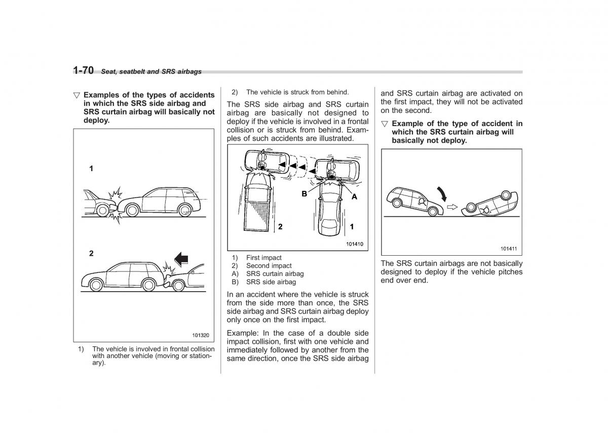 Subaru Tribeca owners manual / page 97