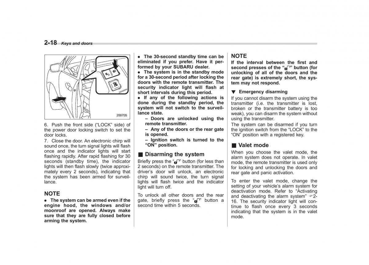 Subaru Tribeca owners manual / page 119