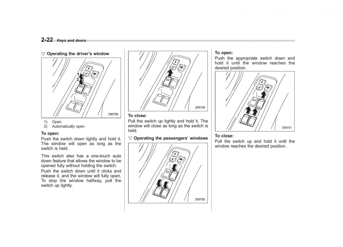 Subaru Tribeca owners manual / page 123