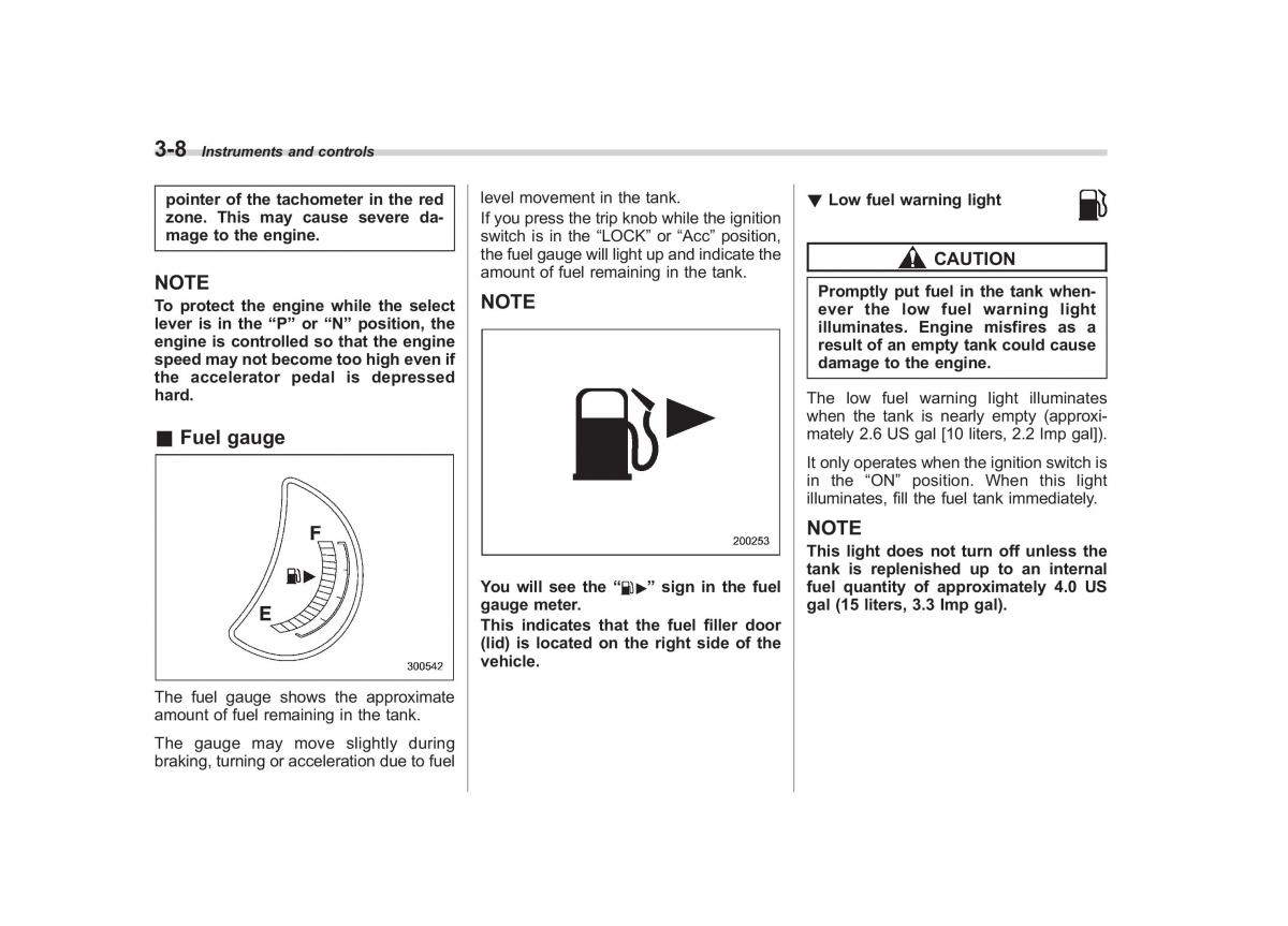 Subaru Tribeca owners manual / page 137