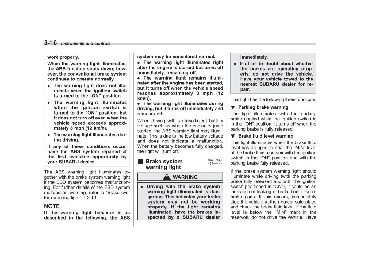 Subaru Tribeca owners manual / page 145