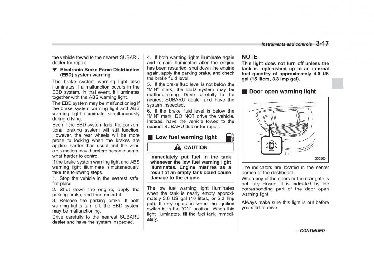 Subaru Tribeca owners manual / page 146