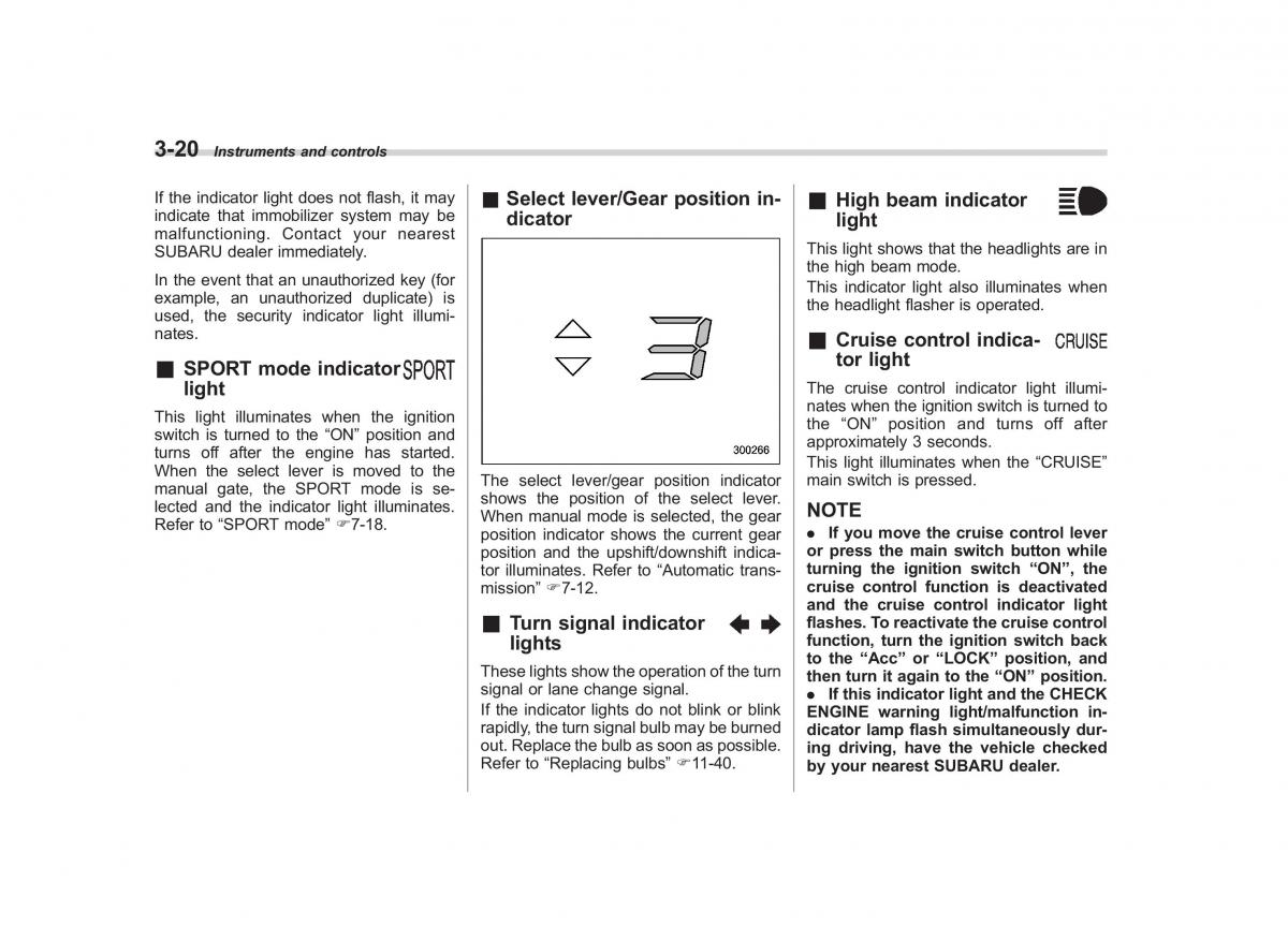 Subaru Tribeca owners manual / page 149