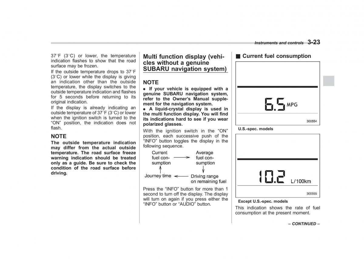 Subaru Tribeca owners manual / page 152