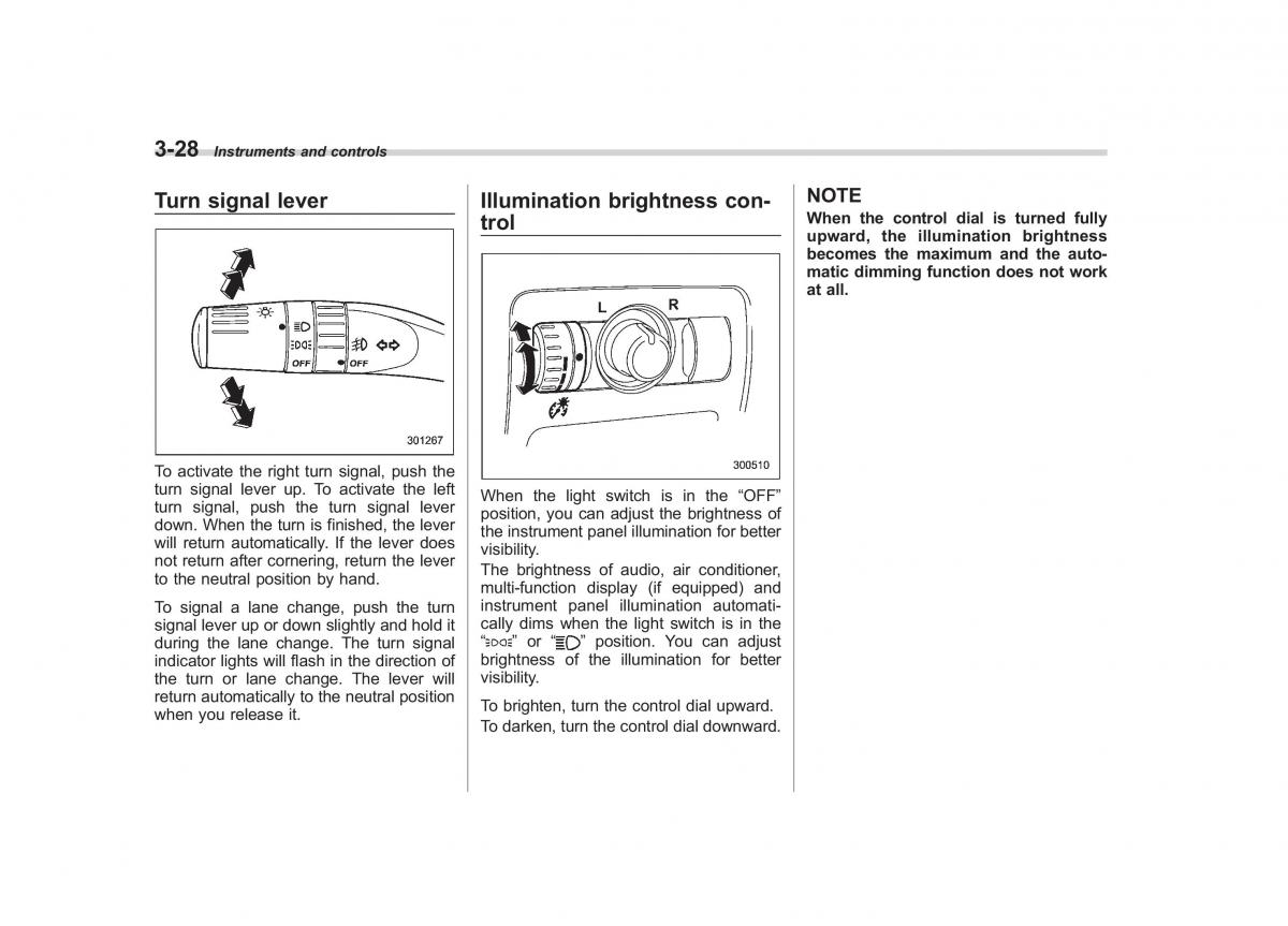 Subaru Tribeca owners manual / page 157