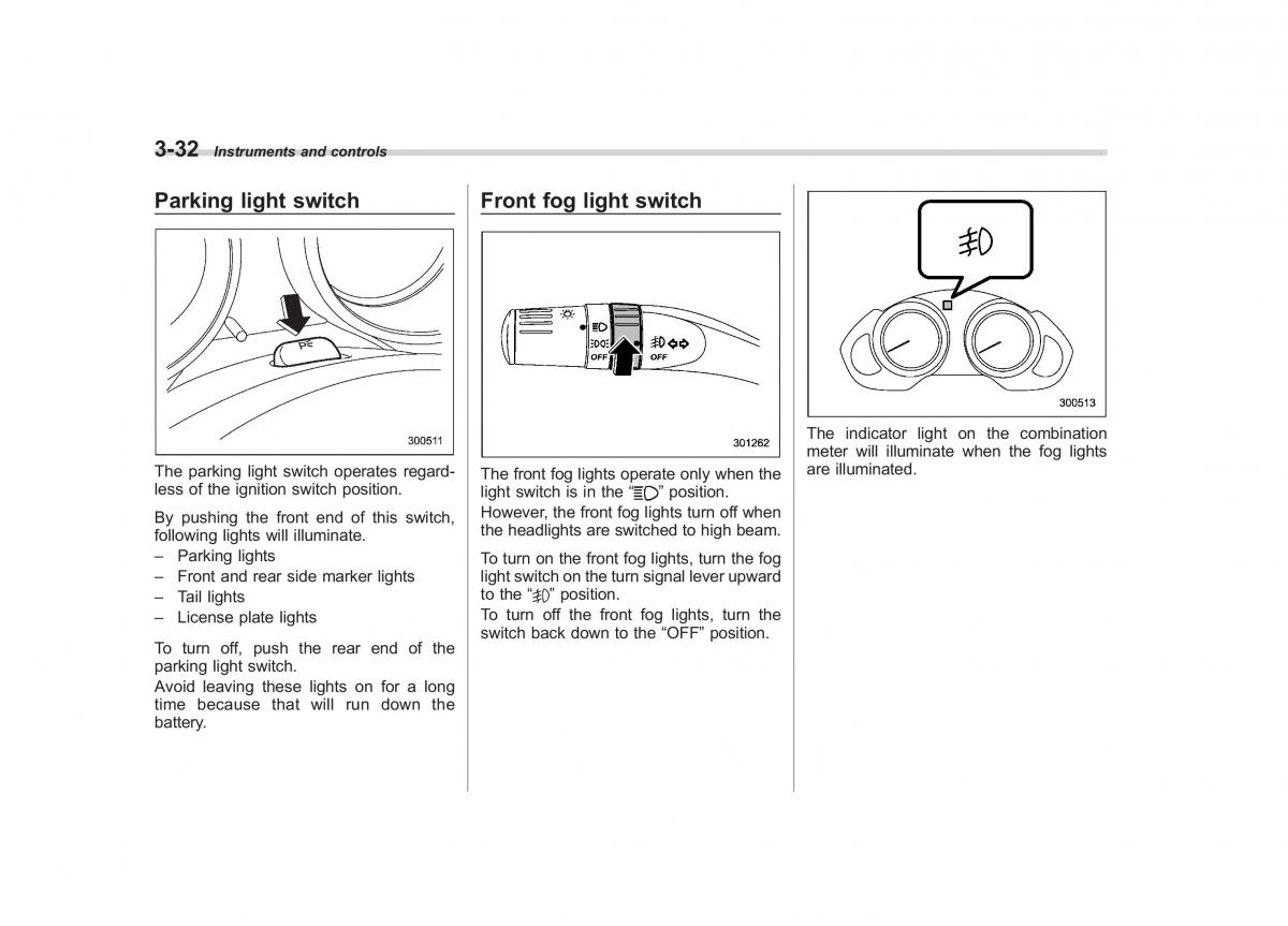 Subaru Tribeca owners manual / page 161