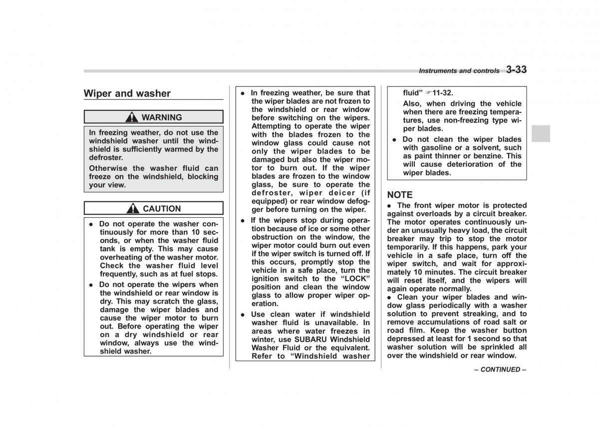 Subaru Tribeca owners manual / page 162