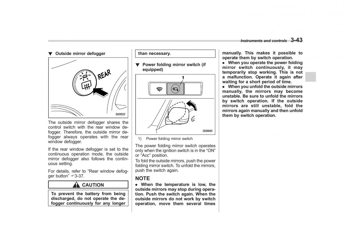 Subaru Tribeca owners manual / page 172