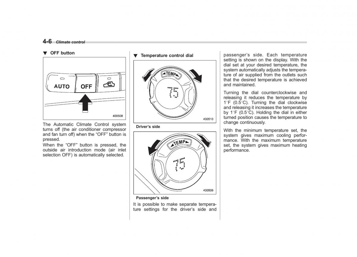 Subaru Tribeca owners manual / page 179