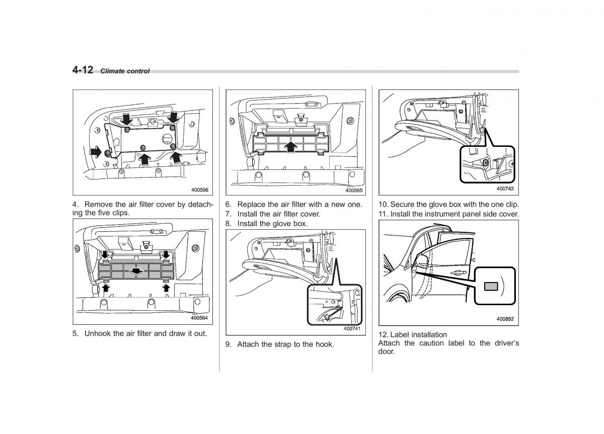 Subaru Tribeca owners manual / page 185