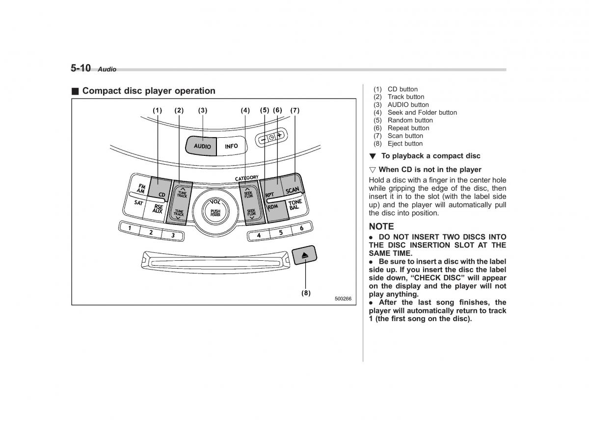 Subaru Tribeca owners manual / page 197