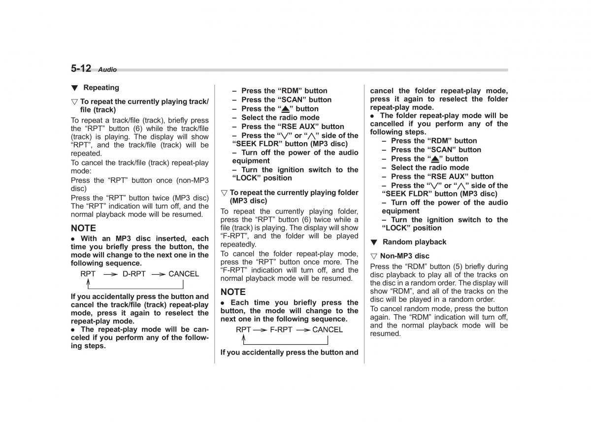 Subaru Tribeca owners manual / page 199