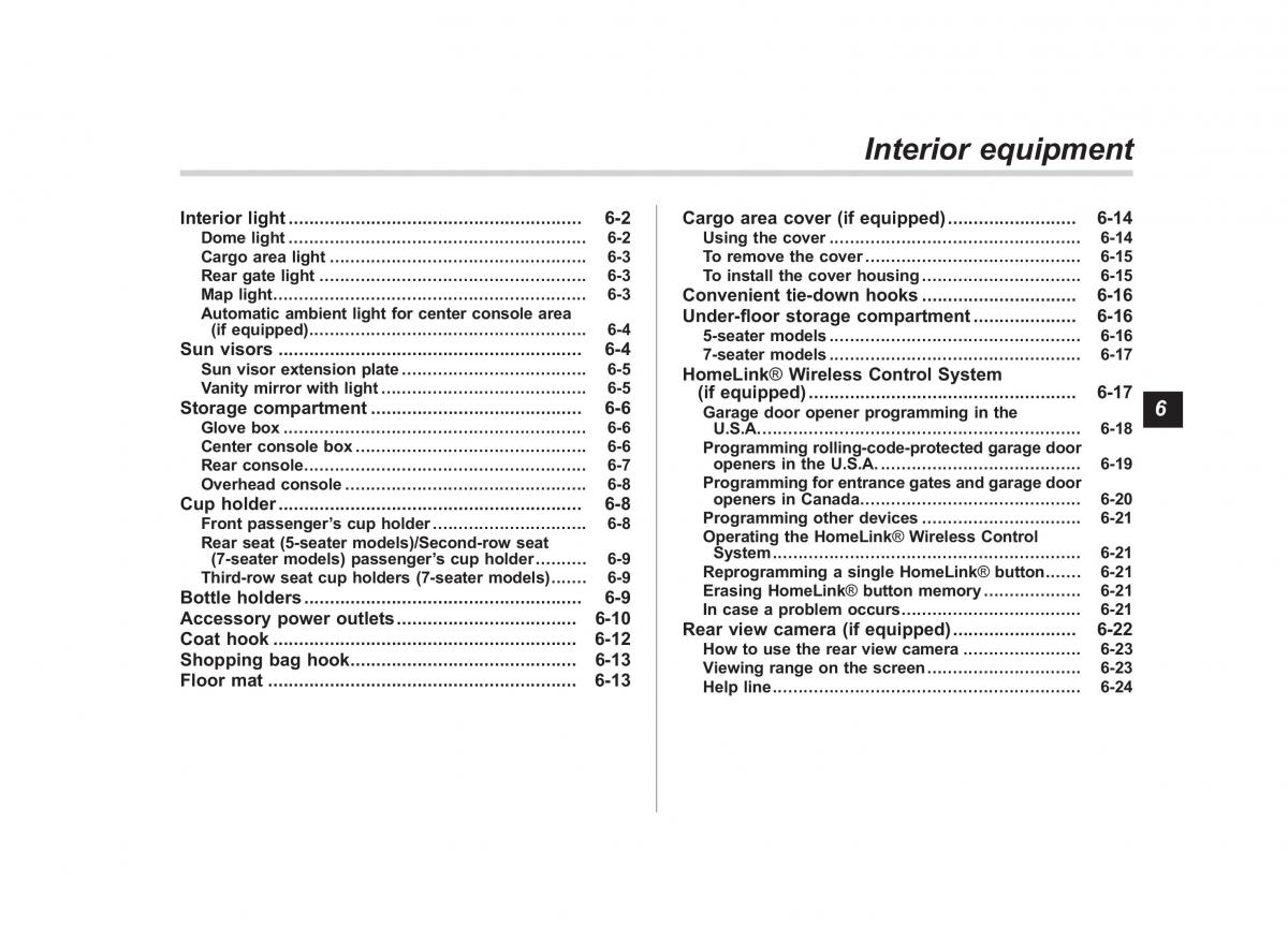 Subaru Tribeca owners manual / page 218