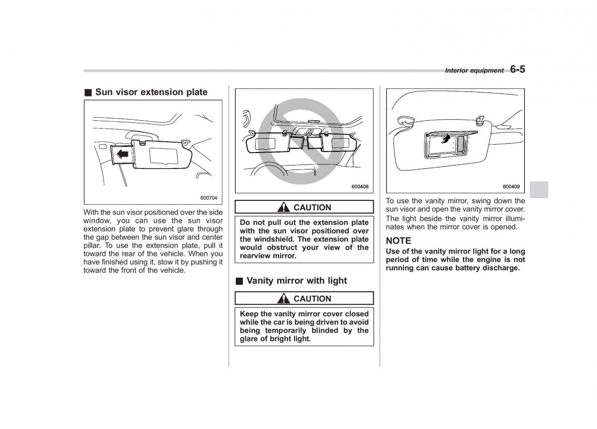 Subaru Tribeca owners manual / page 222