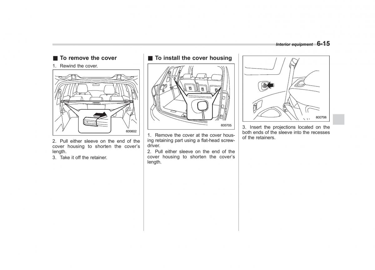 Subaru Tribeca owners manual / page 232