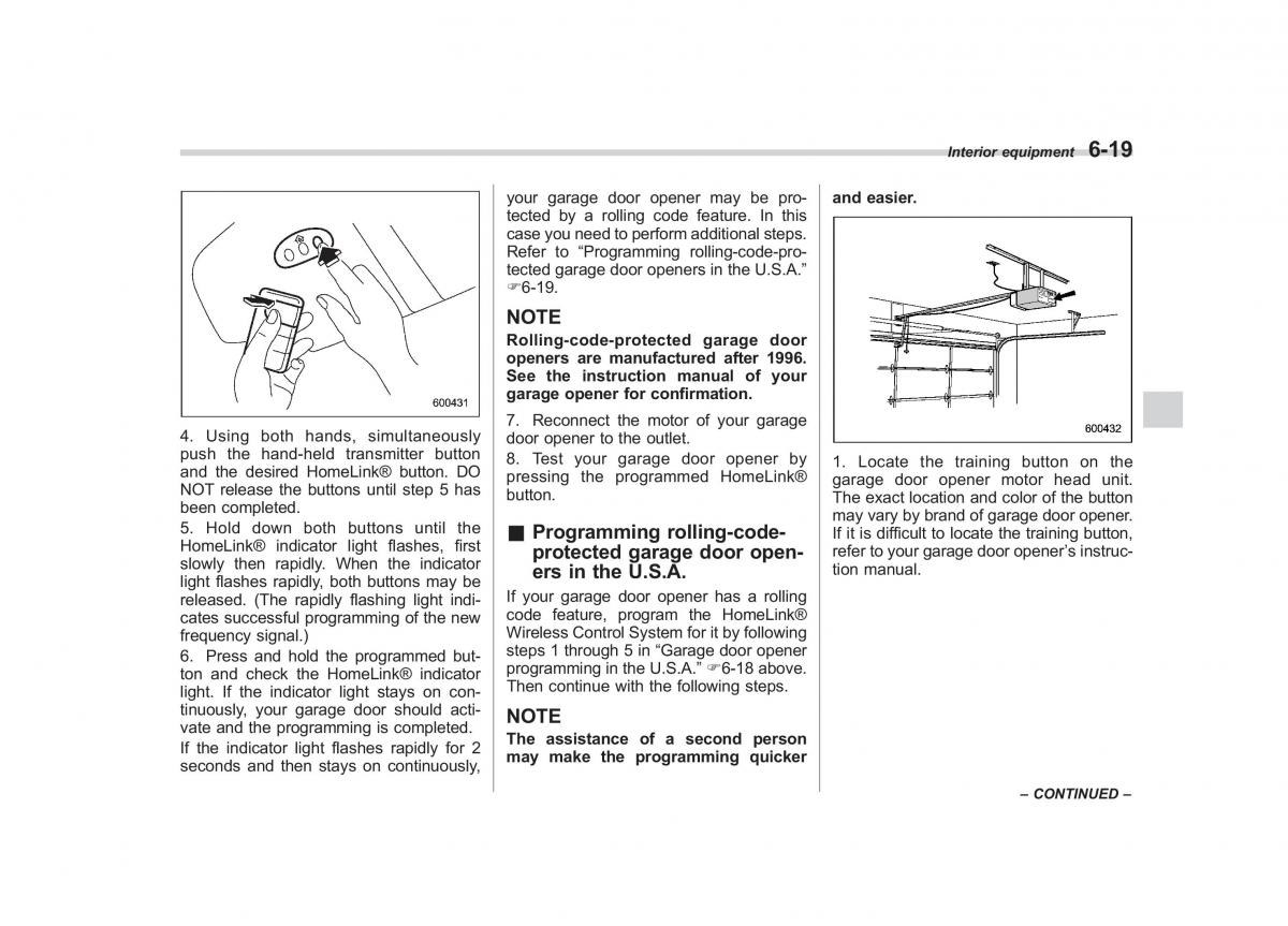 Subaru Tribeca owners manual / page 236