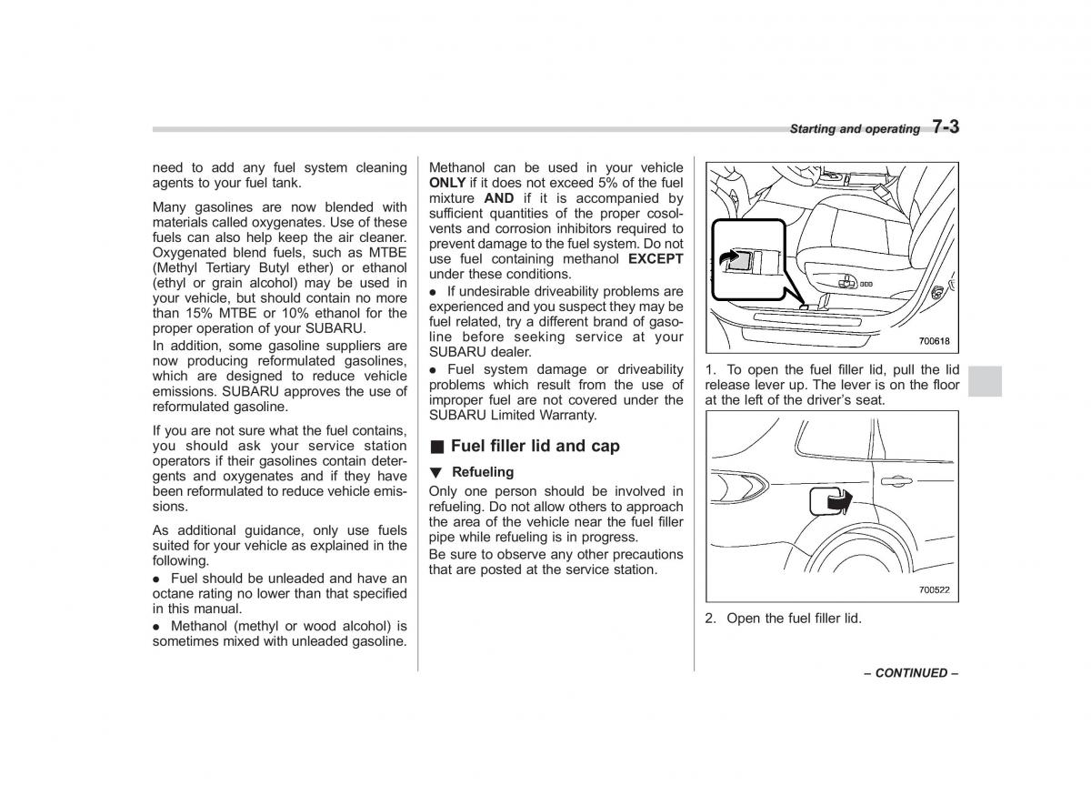 Subaru Tribeca owners manual / page 246