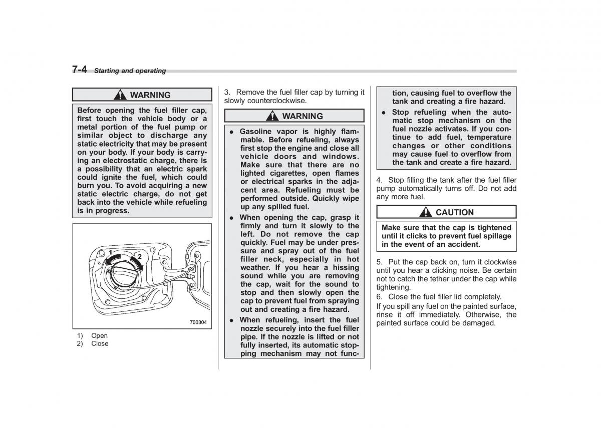 Subaru Tribeca owners manual / page 247