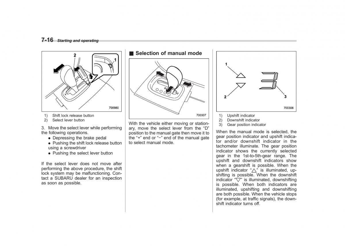 Subaru Tribeca owners manual / page 259