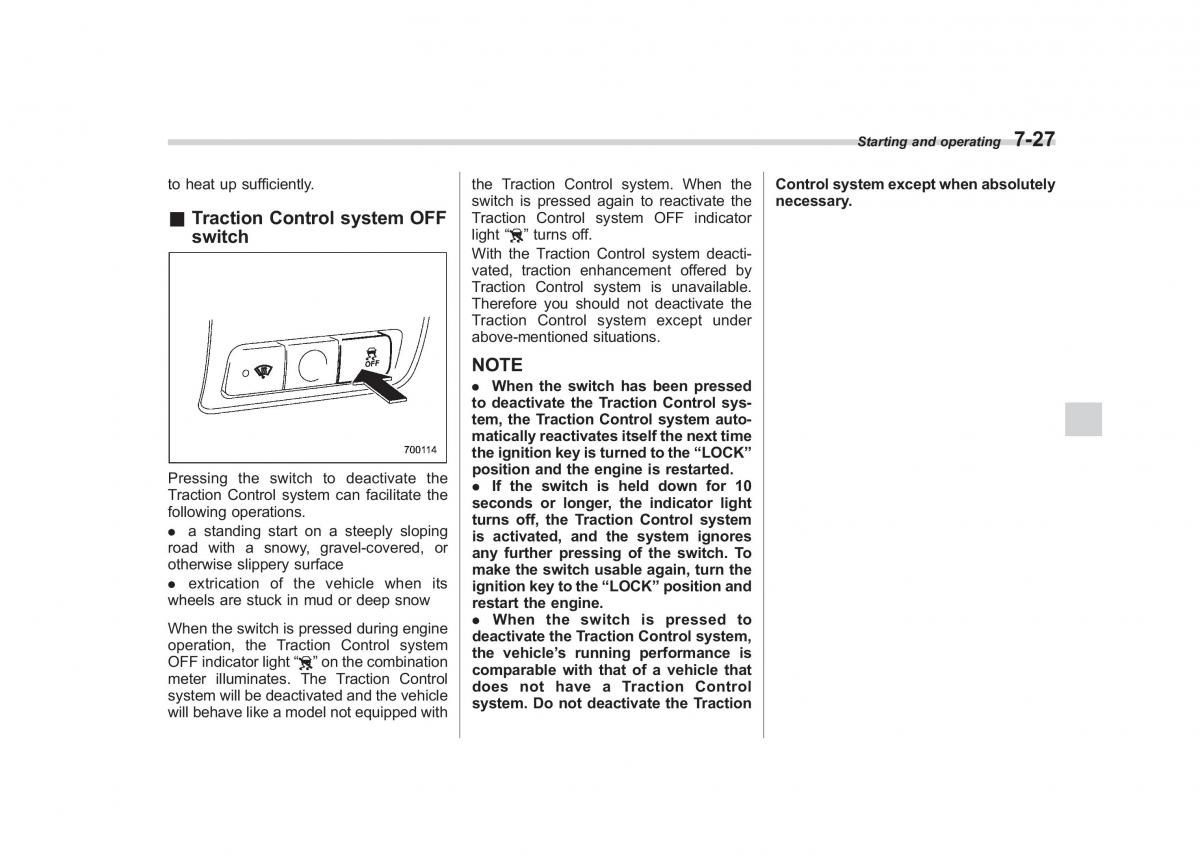 Subaru Tribeca owners manual / page 270