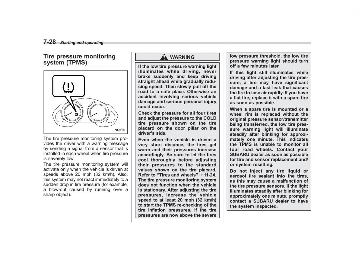 Subaru Tribeca owners manual / page 271