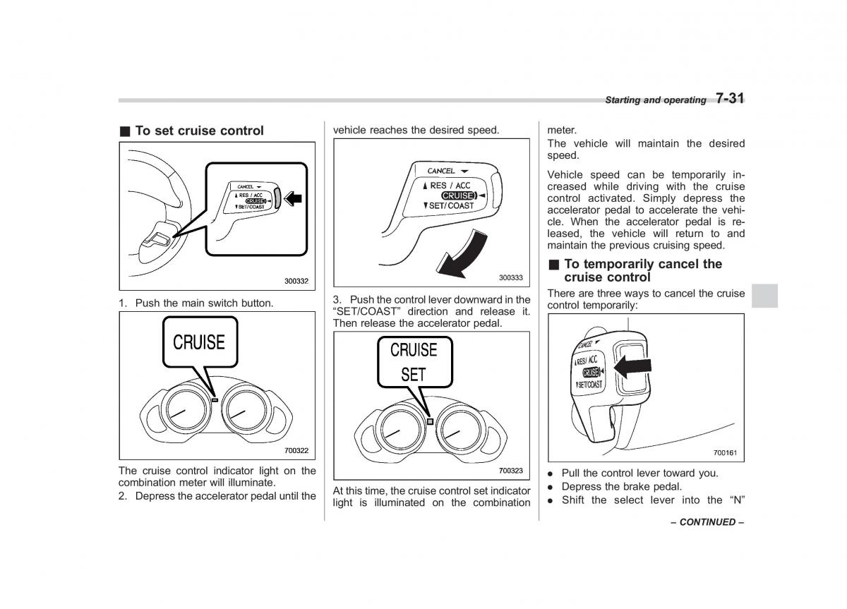 Subaru Tribeca owners manual / page 274