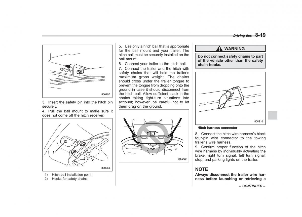 Subaru Tribeca owners manual / page 296