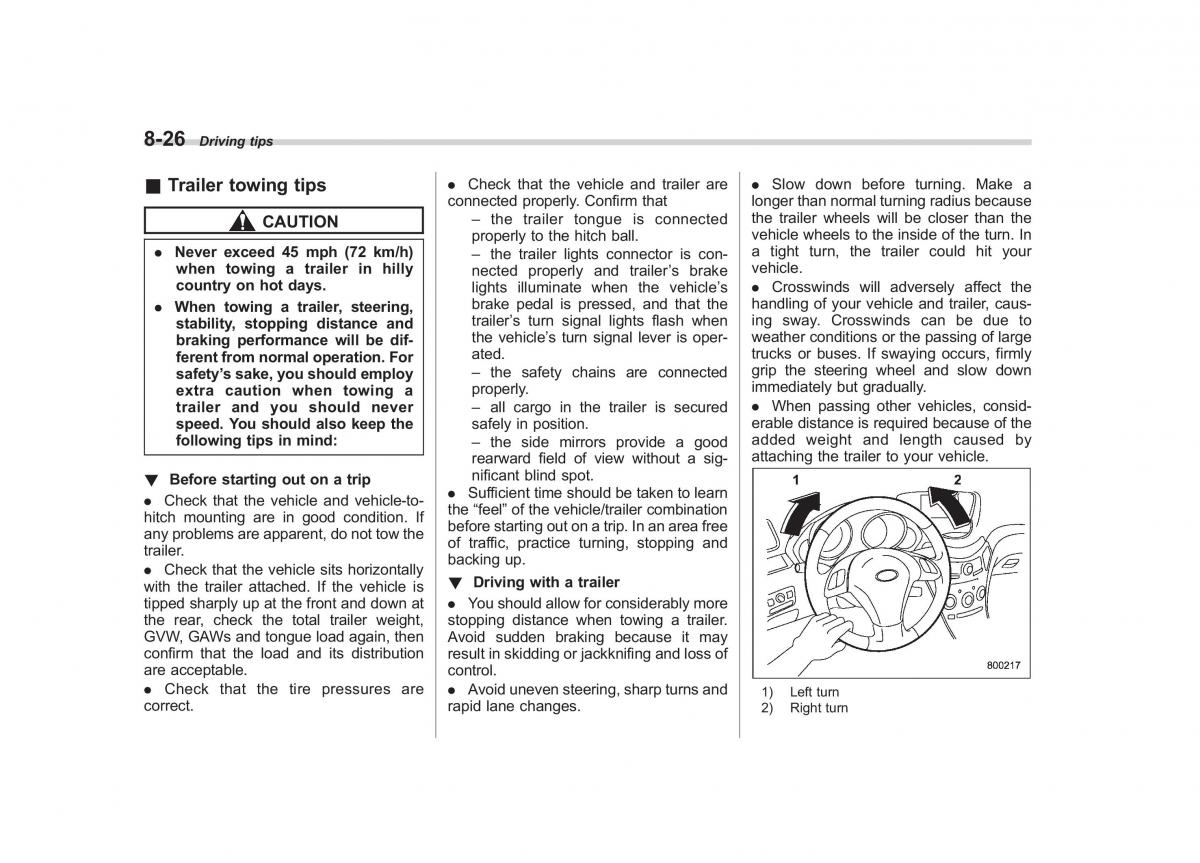 Subaru Tribeca owners manual / page 303