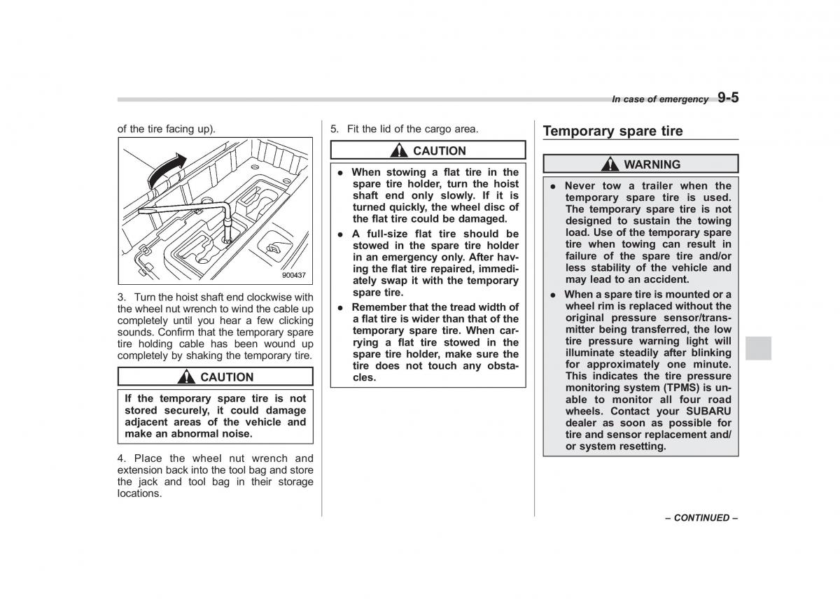 Subaru Tribeca owners manual / page 310