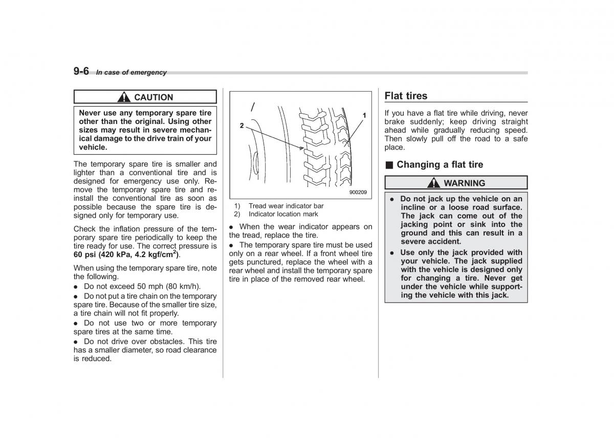 Subaru Tribeca owners manual / page 311