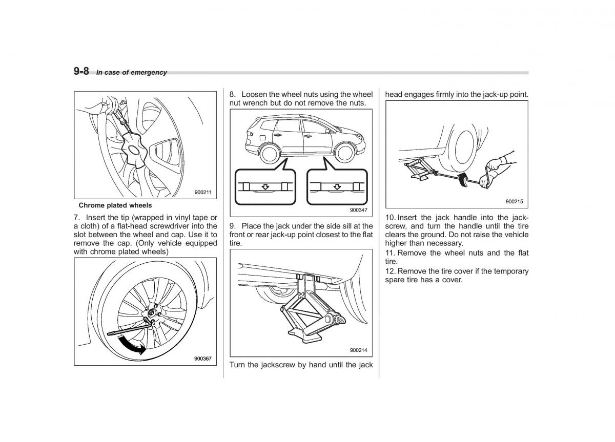 Subaru Tribeca owners manual / page 313