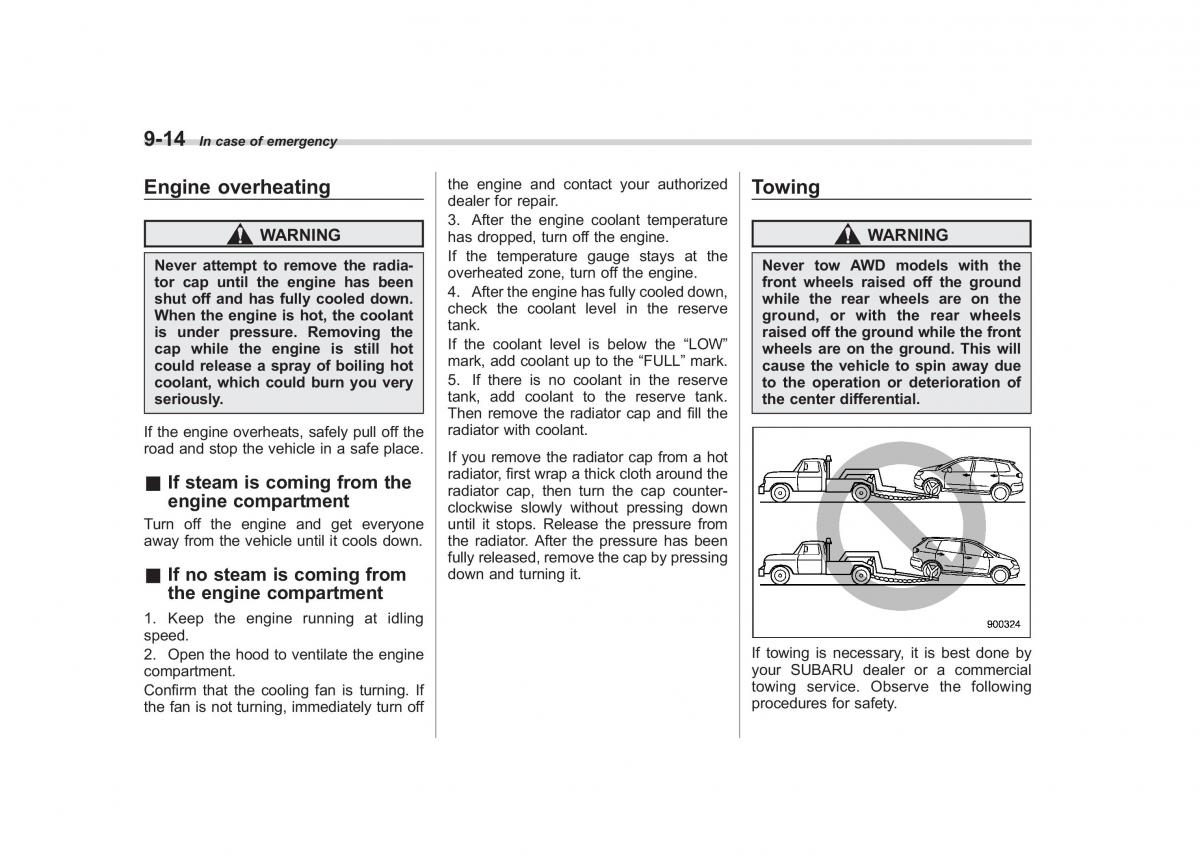 Subaru Tribeca owners manual / page 319