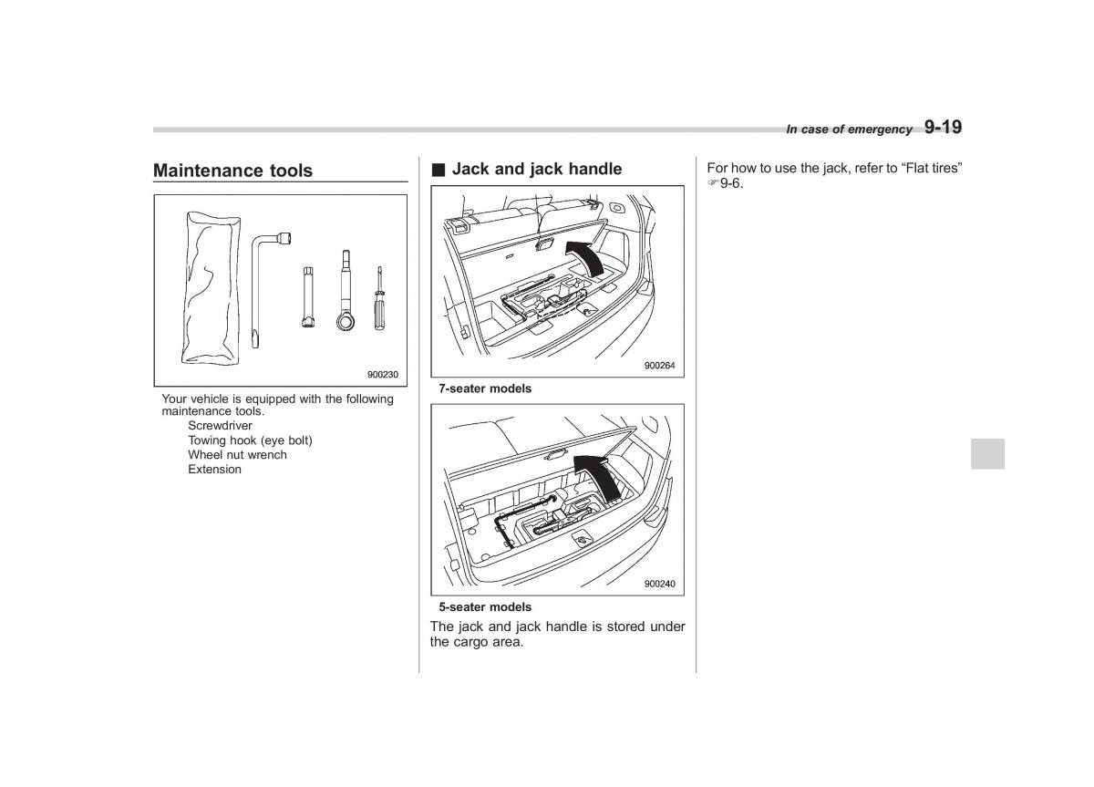 Subaru Tribeca owners manual / page 324