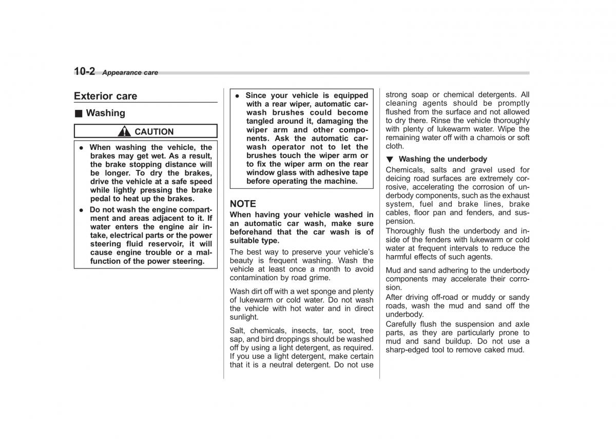 Subaru Tribeca owners manual / page 327