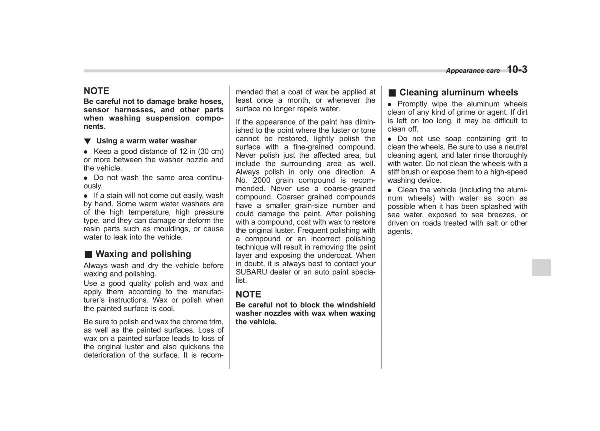 Subaru Tribeca owners manual / page 328