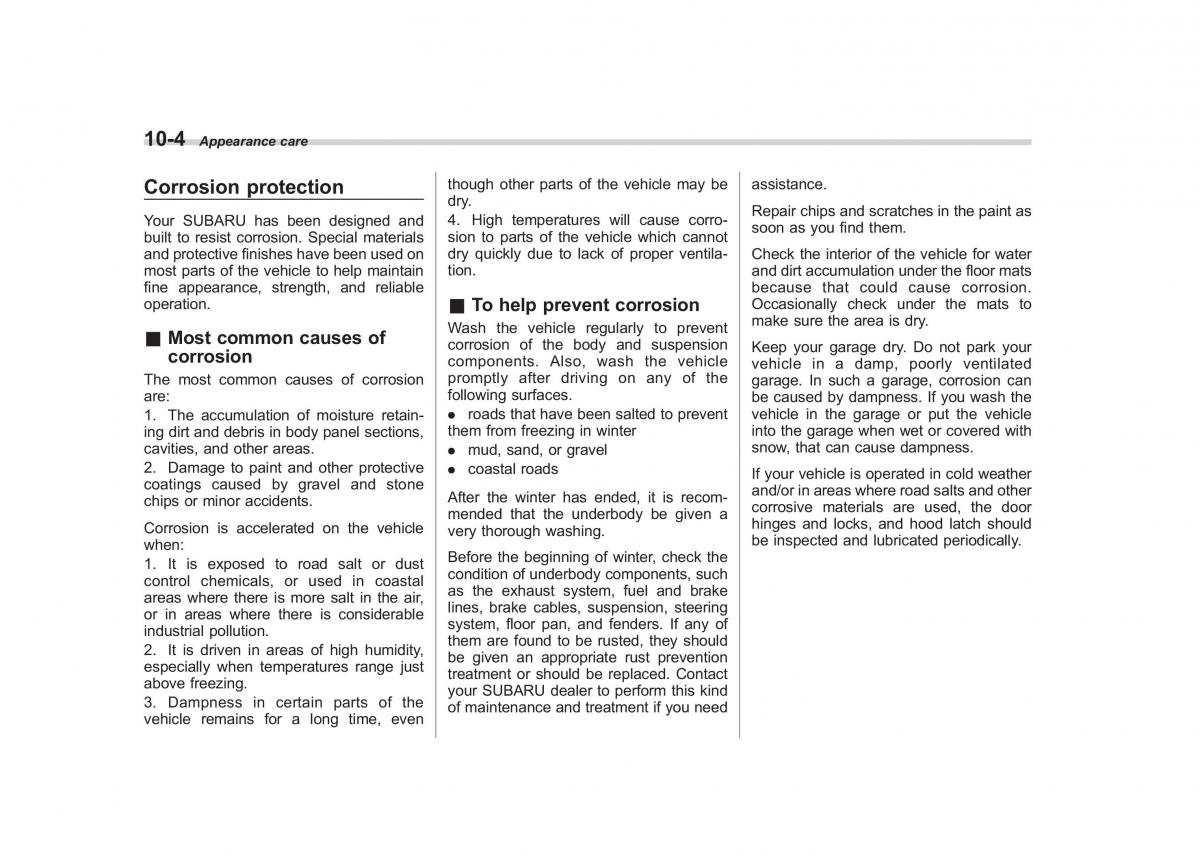 Subaru Tribeca owners manual / page 329