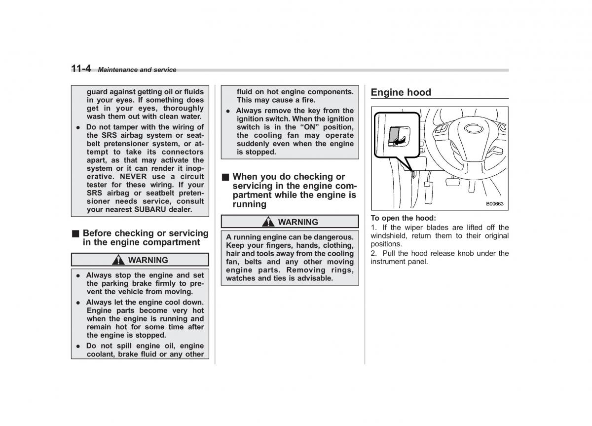 Subaru Tribeca owners manual / page 335