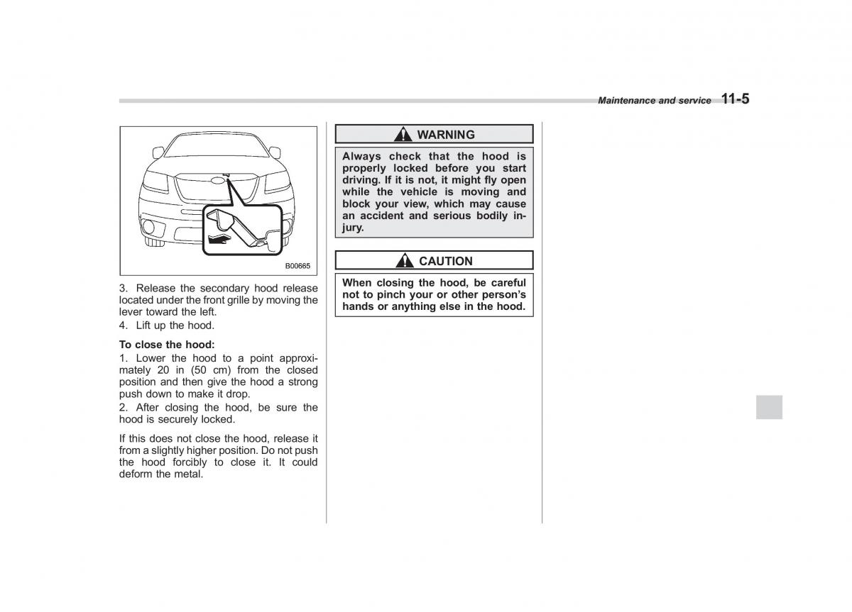 Subaru Tribeca owners manual / page 336