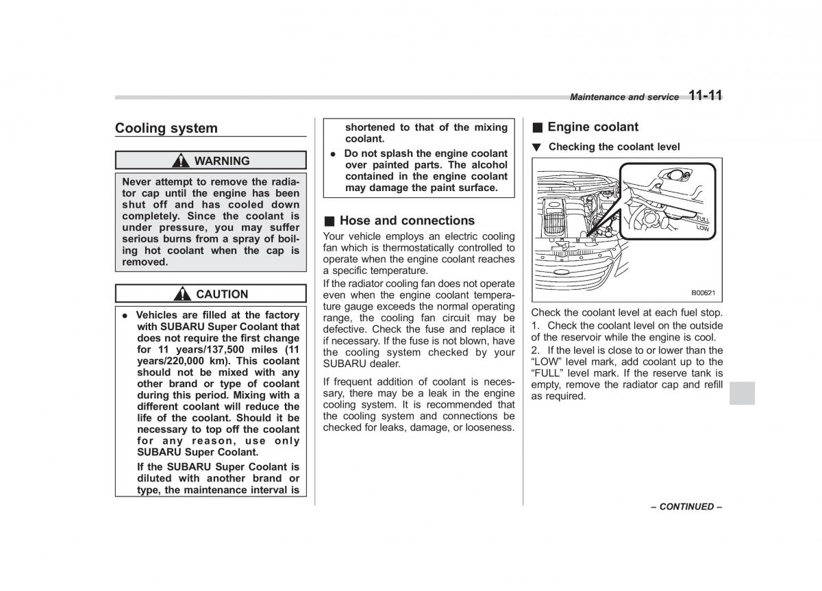 Subaru Tribeca owners manual / page 342