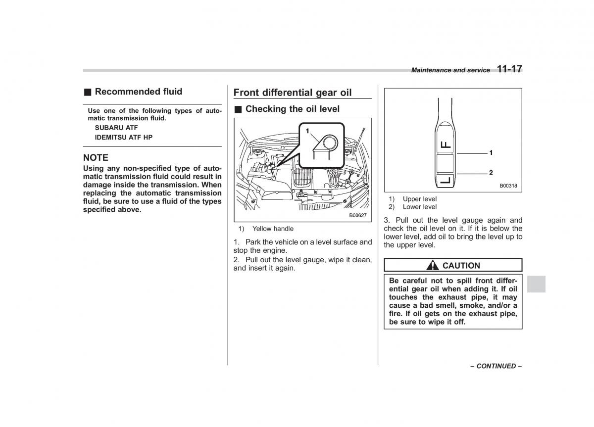 Subaru Tribeca owners manual / page 348