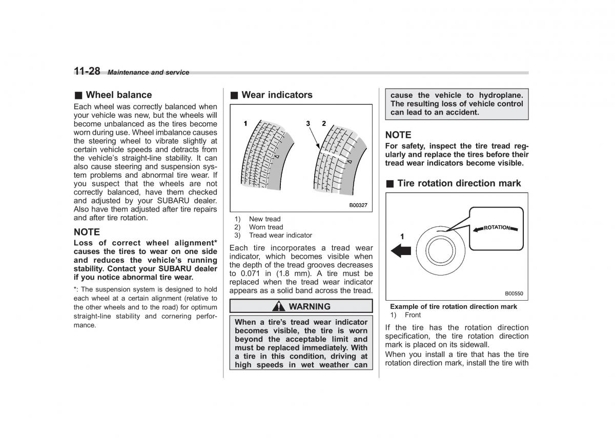 Subaru Tribeca owners manual / page 359