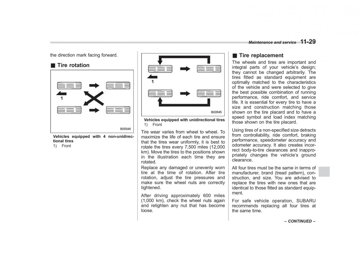 Subaru Tribeca owners manual / page 360