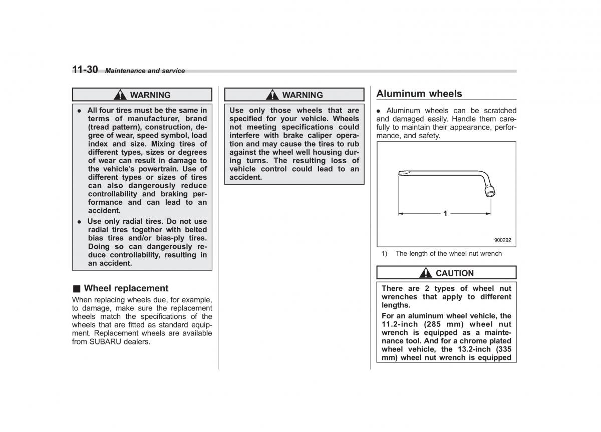 Subaru Tribeca owners manual / page 361