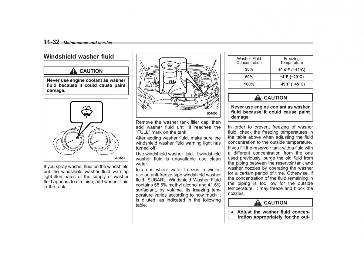 Subaru Tribeca owners manual / page 363