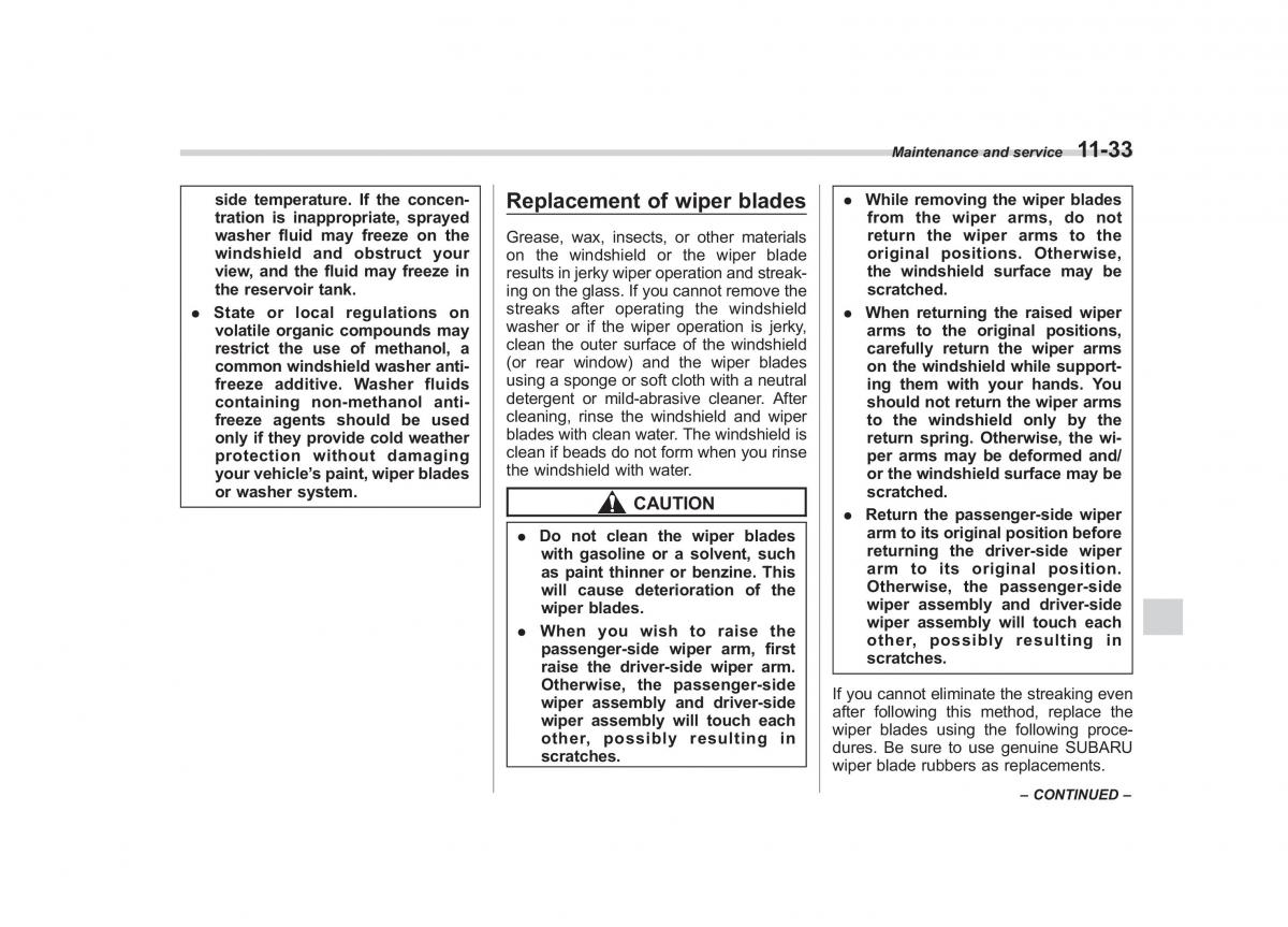 Subaru Tribeca owners manual / page 364