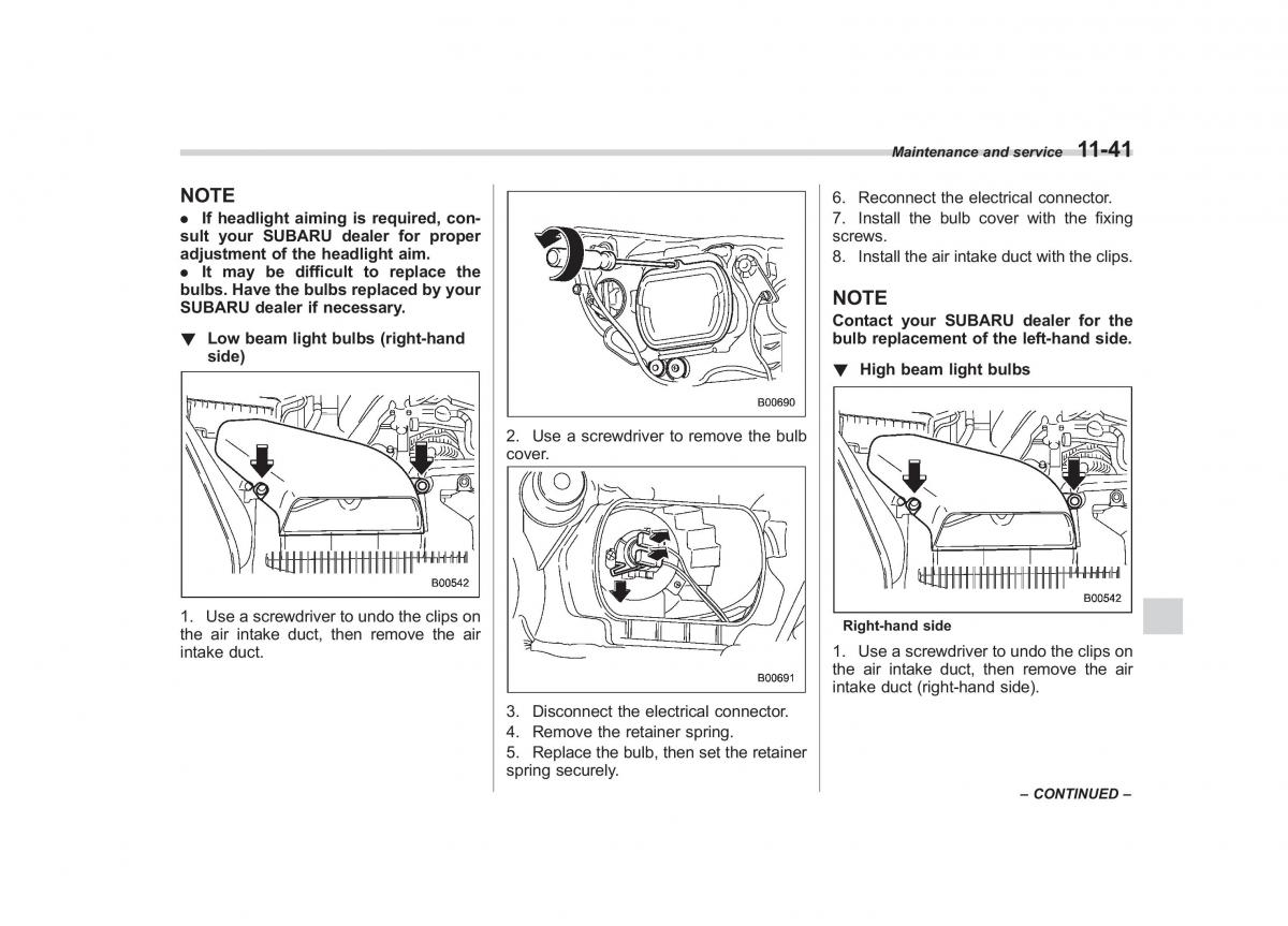 Subaru Tribeca owners manual / page 372