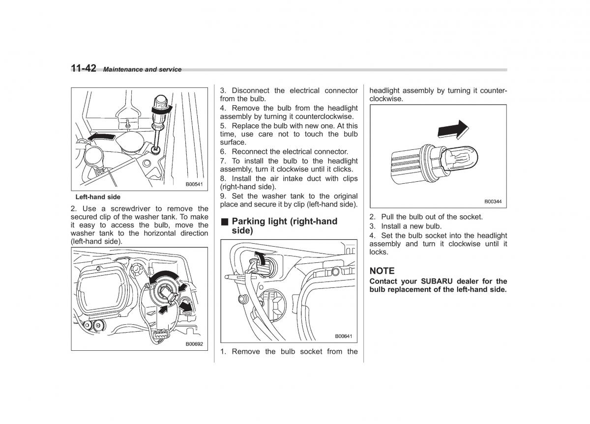 Subaru Tribeca owners manual / page 373