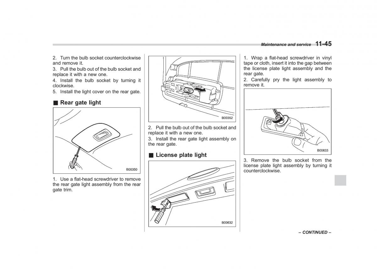 Subaru Tribeca owners manual / page 376