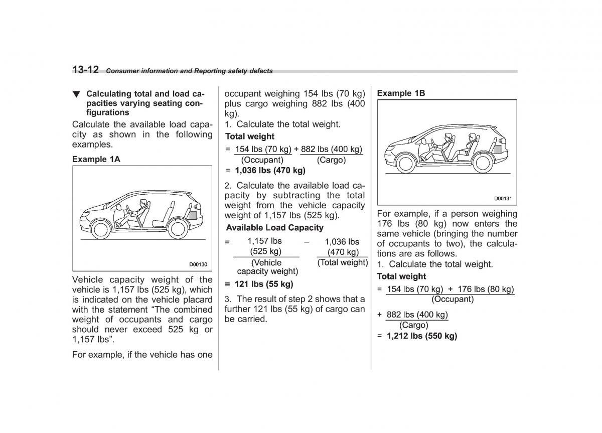 Subaru Tribeca owners manual / page 403