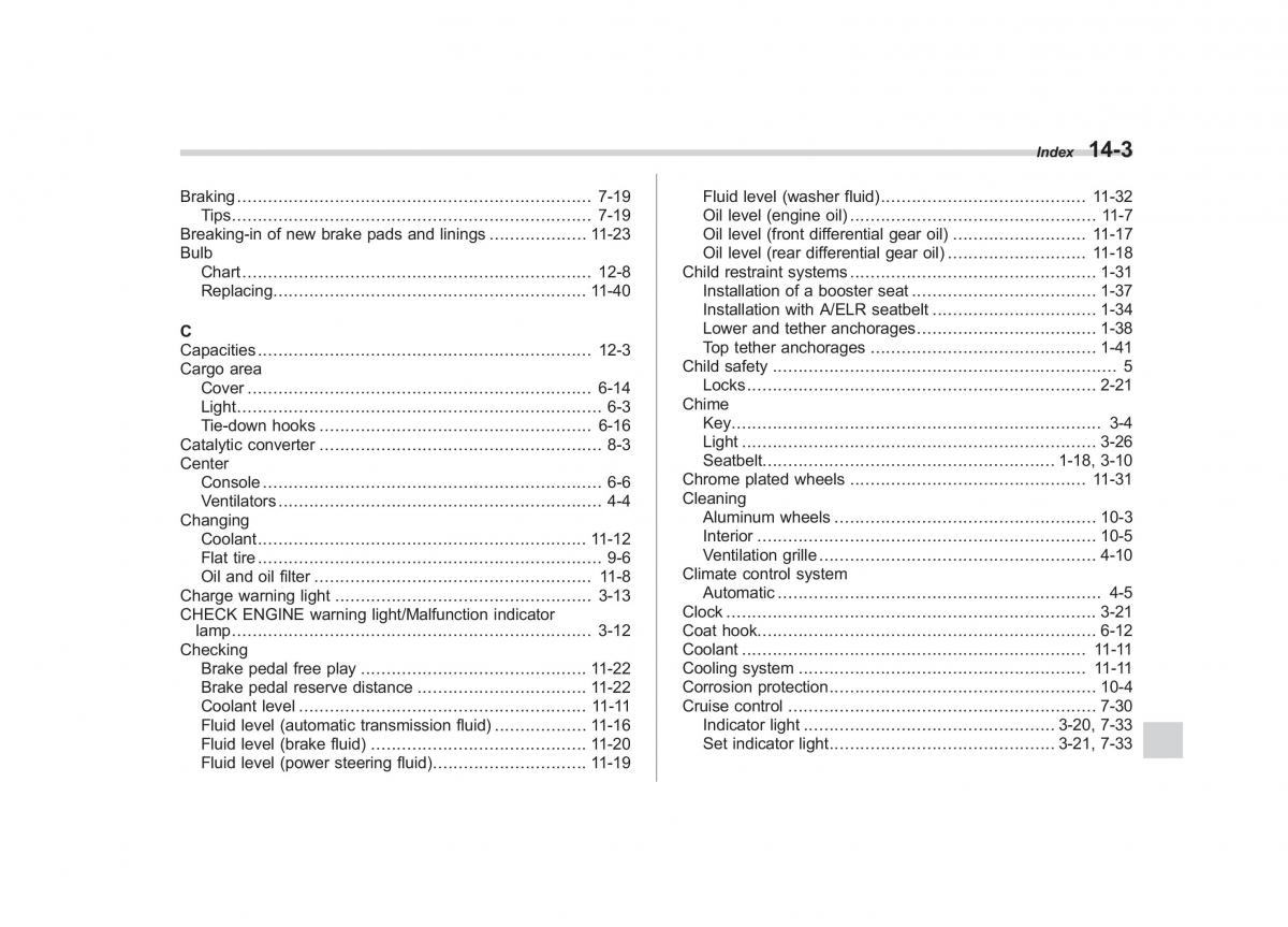 Subaru Tribeca owners manual / page 412